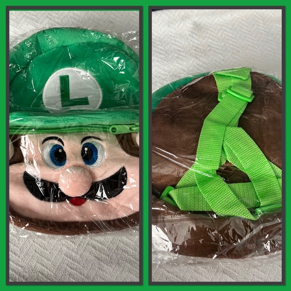 🟢New Luigi Kids Plush Backpack 🟢 - Picture 4 of 4